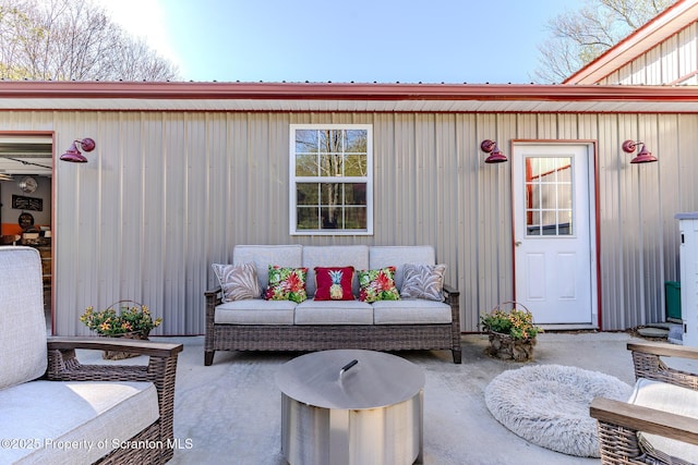 144 Crosstown Hwy, Union Dale, PA 18470 - view of patio featuring an outdoor living space