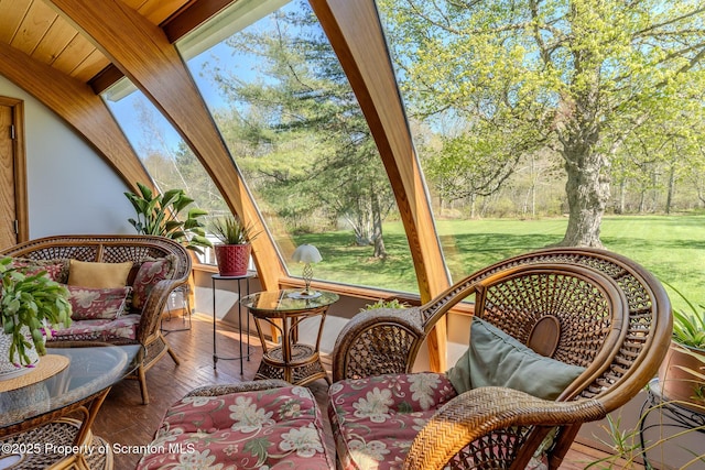 144 Crosstown Hwy, Union Dale, PA 18470 - sunroom with beam ceiling