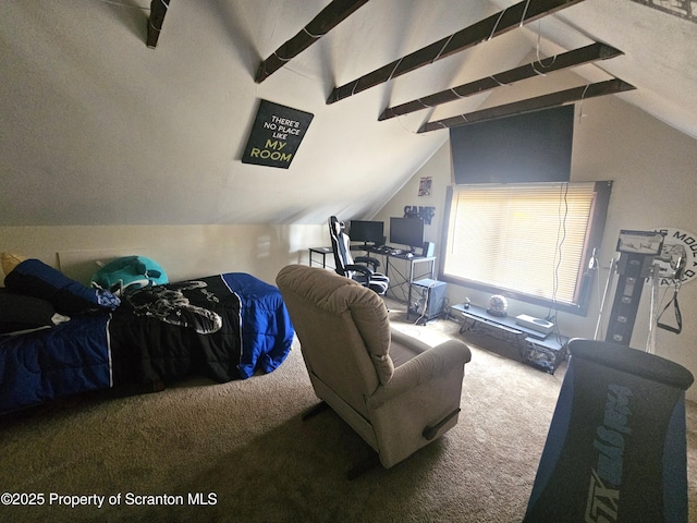 interior space with vaulted ceiling