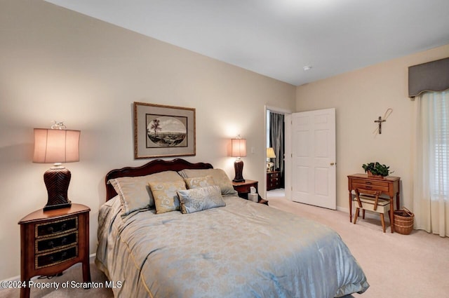 view of carpeted bedroom