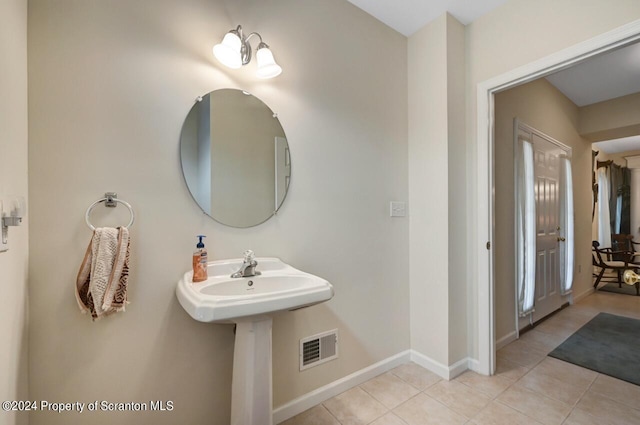 bathroom featuring tile patterned floors