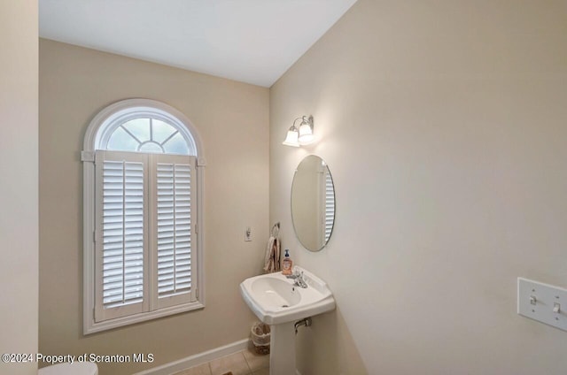 bathroom featuring tile patterned floors