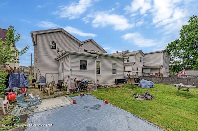 219 N Sumner Ave, Scranton, PA 18504 - rear view of house with an outdoor fire pit and a patio area