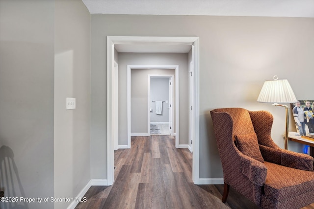 442 Shadow Wood Cir, Archbald, PA 18403 - corridor featuring dark wood-type flooring and baseboards
