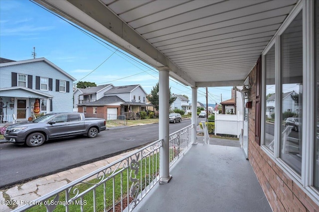 exterior space featuring covered porch