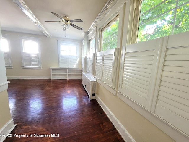 1518 Vine St, Scranton, PA 18510 - unfurnished sunroom featuring beamed ceiling