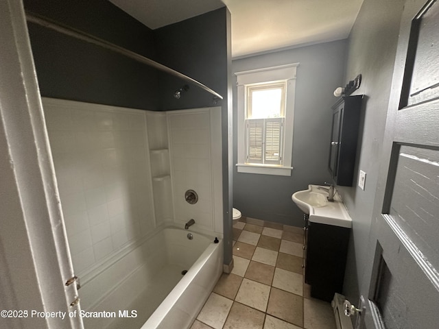 1518 Vine St, Scranton, PA 18510 - full bathroom featuring toilet, vanity, and shower / tub combination
