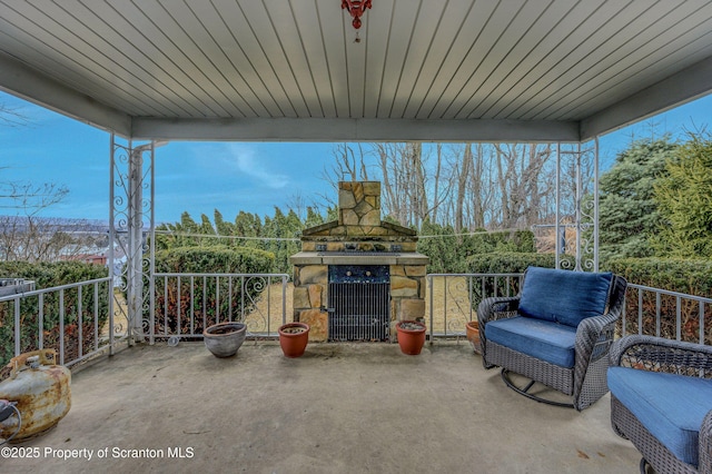 view of patio / terrace featuring a balcony