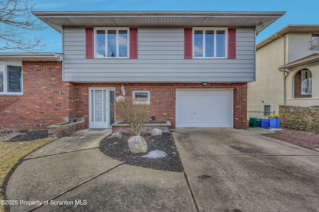 tri-level home featuring a garage