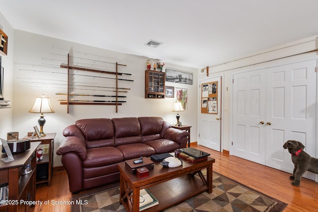 living room featuring hardwood / wood-style floors