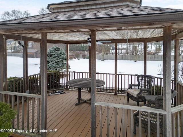 dock area with a wooden deck