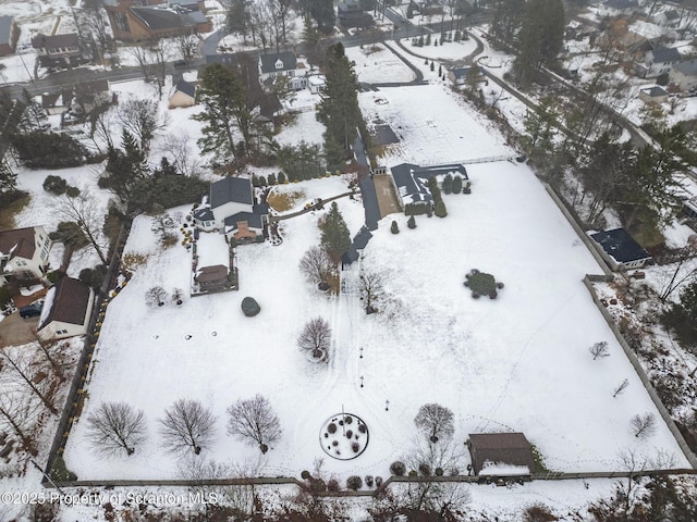 view of snowy aerial view