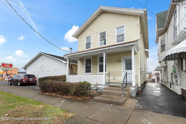 front of property with a porch