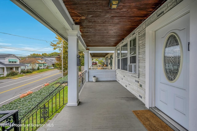 view of patio featuring covered porch