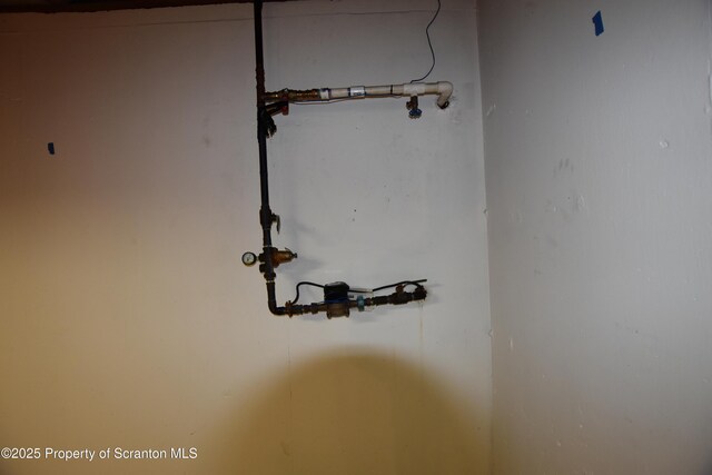 basement with water heater