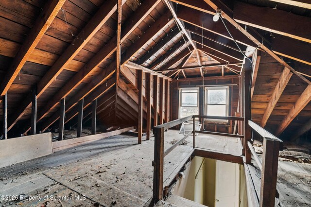 347 Orchard St, Old Forge, PA 18518 - attic with an upstairs landing