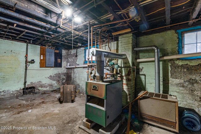 347 Orchard St, Old Forge, PA 18518 - basement with electric panel
