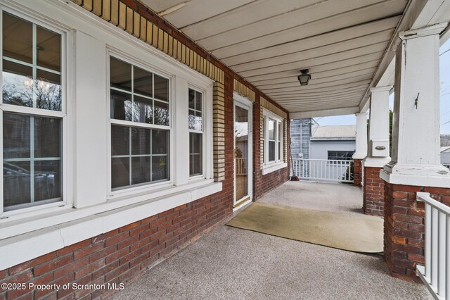347 Orchard St, Old Forge, PA 18518 - view of patio / terrace with a porch