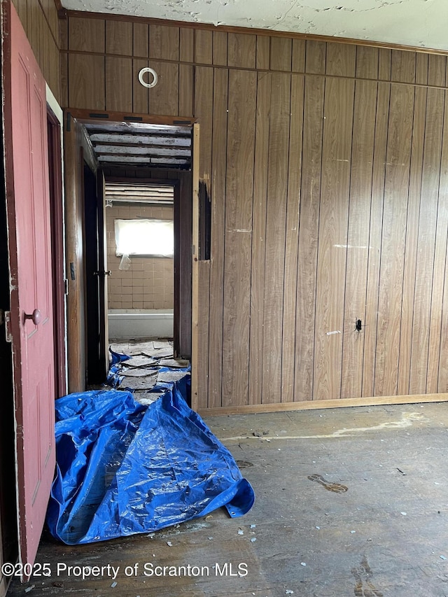 1111 Blair Ave Rear, Rear, Scranton, PA 18508 - interior space featuring wooden walls