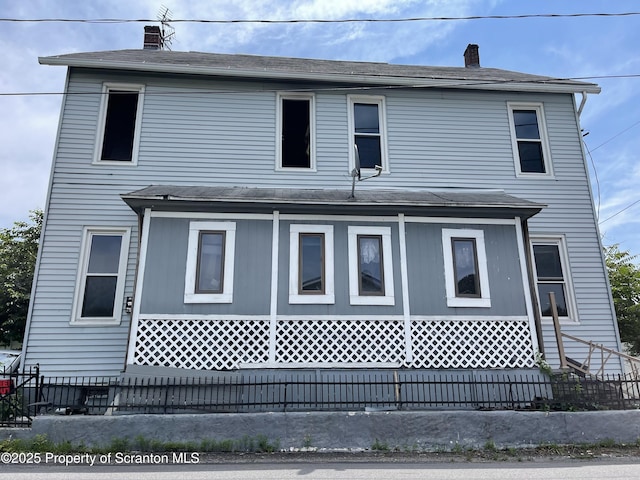 1111 Blair Ave Rear, Rear, Scranton, PA 18508 - view of side of home with a chimney and a shingled roof