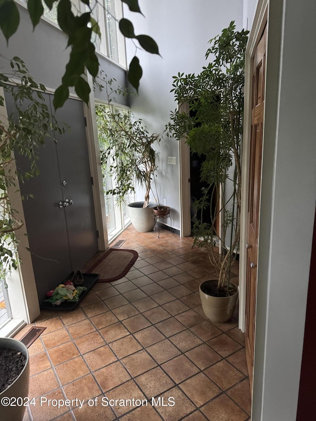 view of tiled entrance foyer