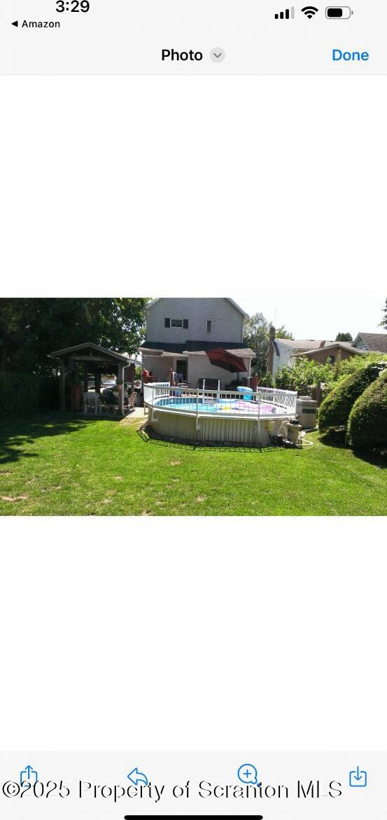 view of yard featuring a gazebo