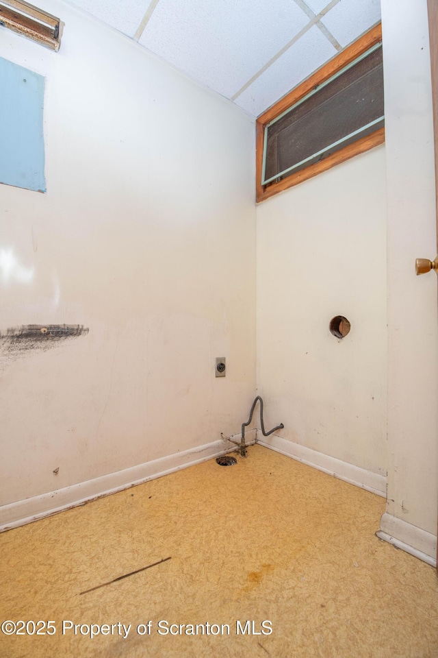 517 Emmett St, Scranton, PA 18505 - laundry area with carpet and electric dryer hookup