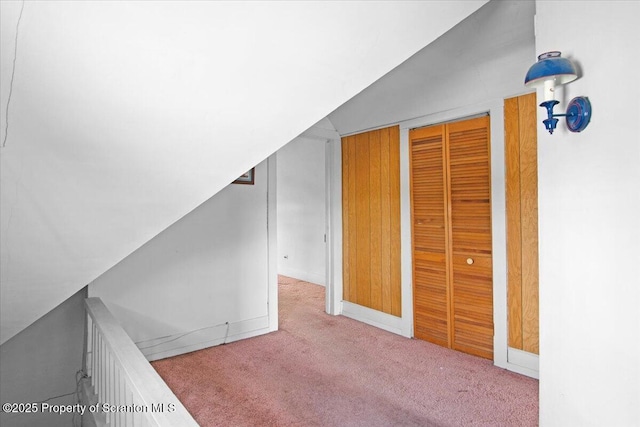 126 Crown Ave, Scranton, PA 18505 - hall featuring carpet flooring and lofted ceiling