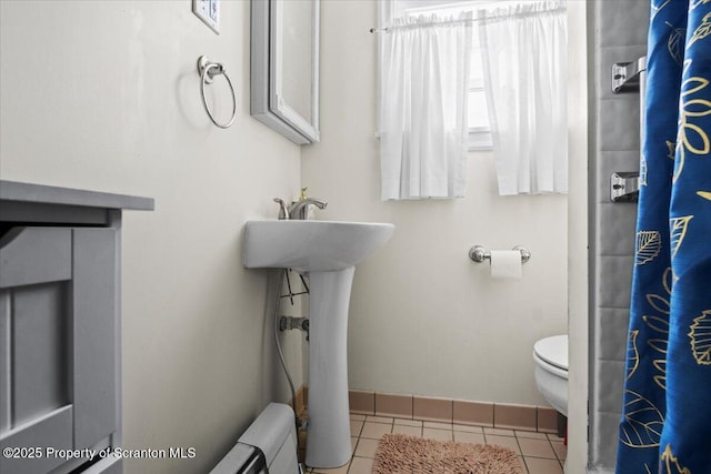 126 Crown Ave, Scranton, PA 18505 - full bathroom with tile patterned floors and curtained shower