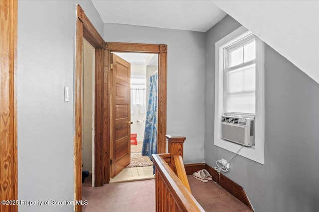 126 Crown Ave, Scranton, PA 18505 - corridor with light colored carpet and cooling unit