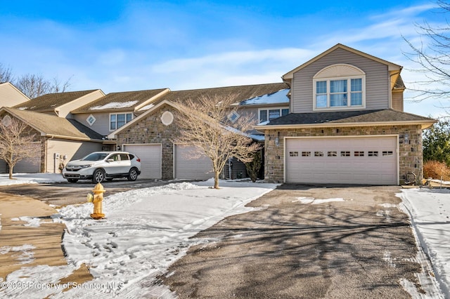 front of property featuring a garage