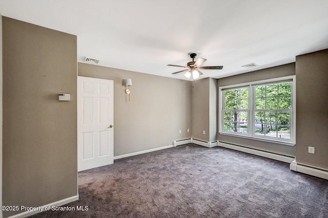 27 Emerson Dr, Moosic, PA 18507 - empty room featuring carpet, a ceiling fan, and baseboards