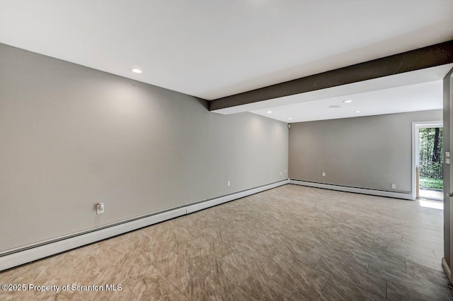 27 Emerson Dr, Moosic, PA 18507 - unfurnished room with recessed lighting and a baseboard radiator