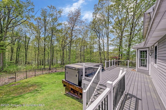 27 Emerson Dr, Moosic, PA 18507 - deck with a hot tub