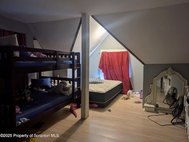 1310 Washburn St, Scranton, PA 18504 - bedroom featuring wood finished floors and vaulted ceiling