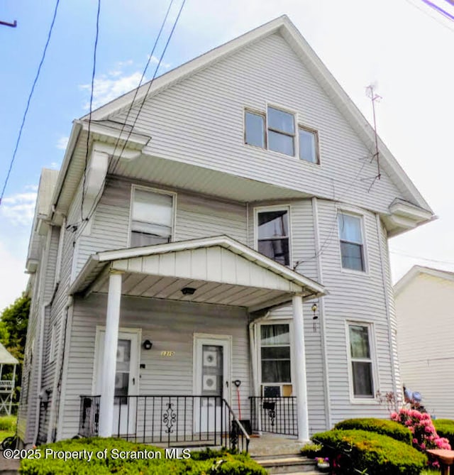 1310 Washburn St, Scranton, PA 18504 - view of front of property featuring covered porch