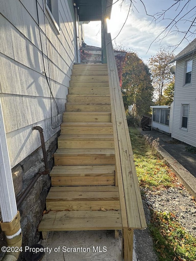 view of staircase