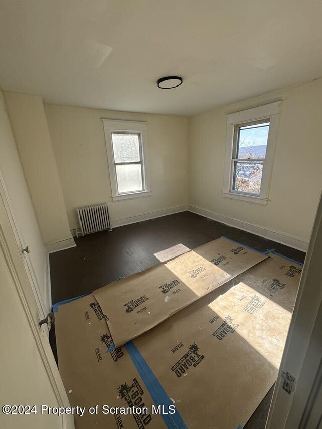 empty room with radiator