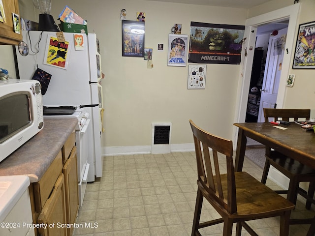 kitchen with white appliances