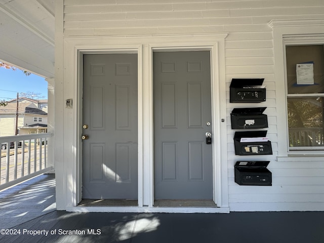 view of doorway to property