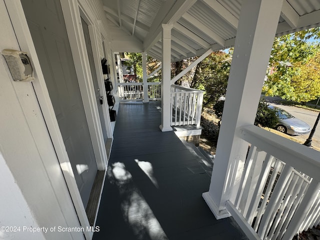 view of patio featuring covered porch