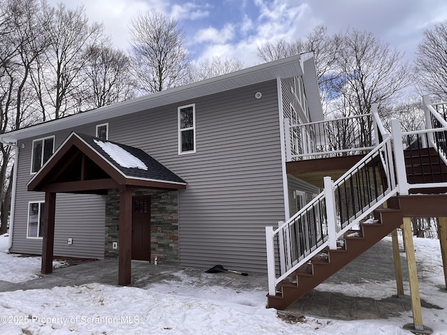 13692 State Route 374, Union Dale, PA 18470 - view of front facade featuring a patio area and stairway