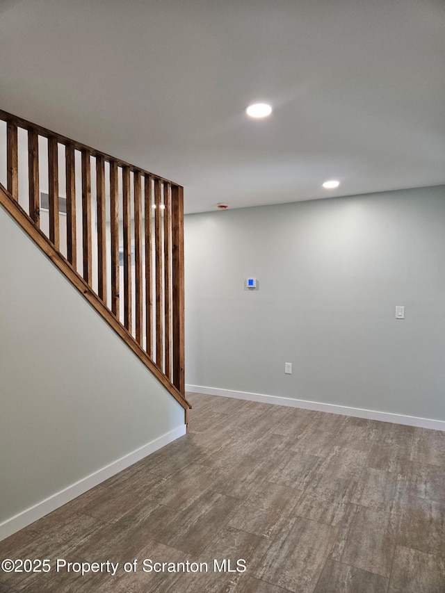 13692 State Route 374, Union Dale, PA 18470 - interior space featuring recessed lighting, baseboards, and wood finished floors