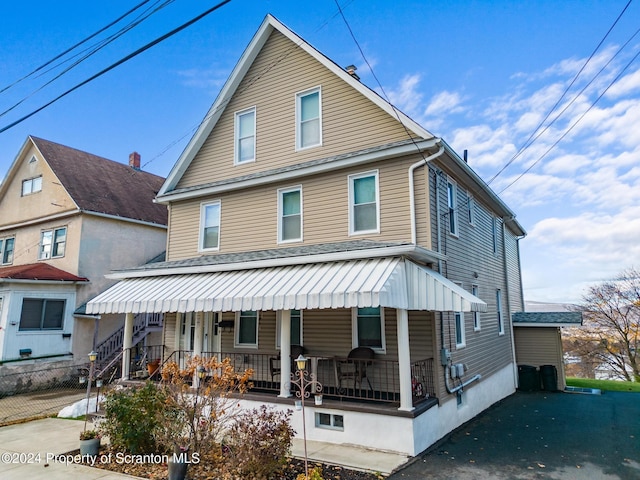 view of front of home with a porch