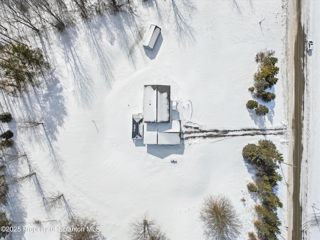 view of snowy aerial view