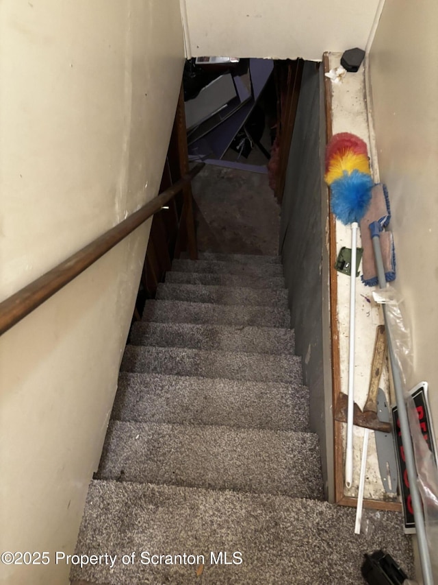 view of stairway
