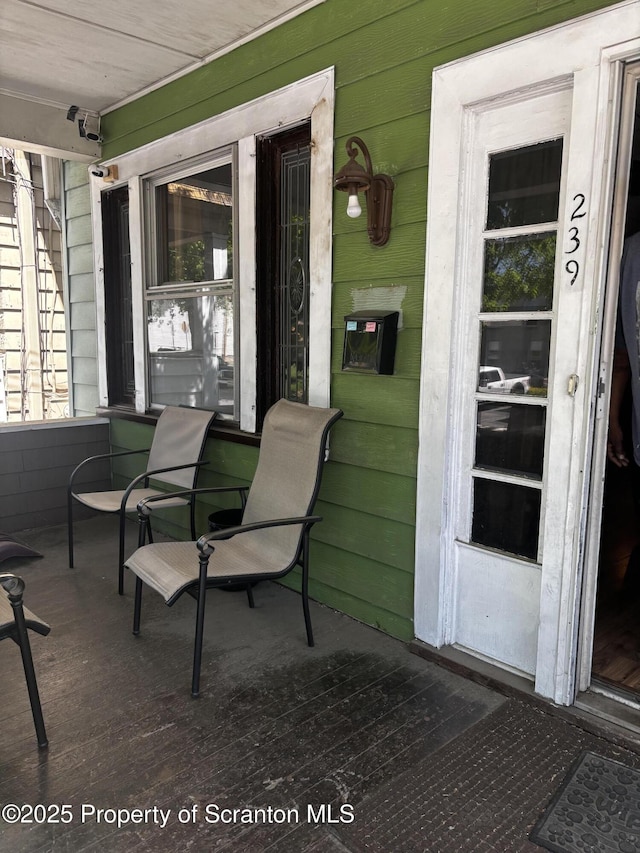 view of patio with a porch