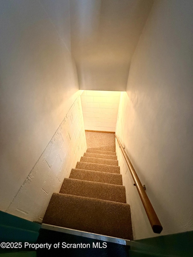 view of stairway