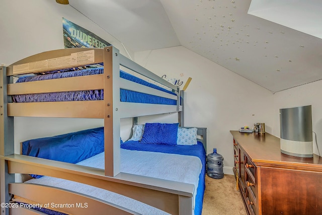 132 6th St, Blakely, PA 18447 - carpeted bedroom featuring lofted ceiling