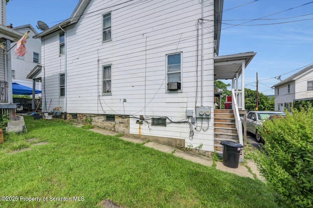 1116 Rock St Rear, Rear, Scranton, PA 18504 - back of house with a lawn